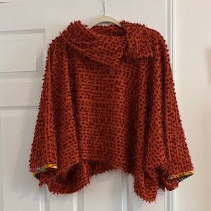 Cozy Textured Rust Sweater